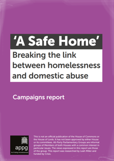 A Safe Home report cover
