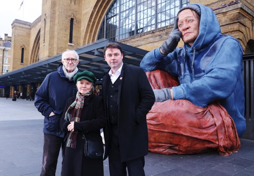 Imelda Staunton said the sculpture was a "rallying cry", adding: "We cannot sit idly by and watch the situation worsen"