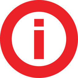information symbol in red circle