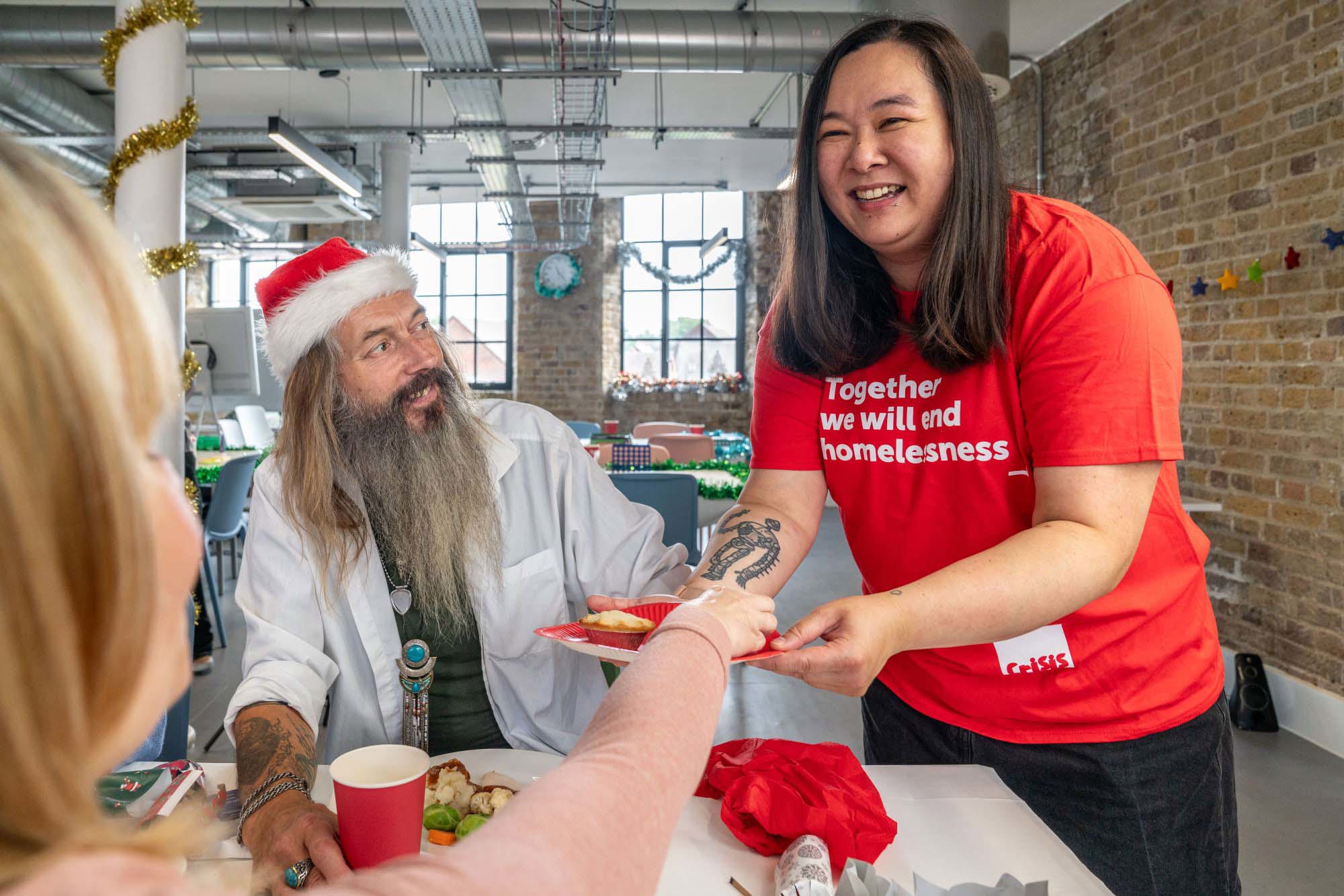 A volunteer at our Crisis at Christmas day centres